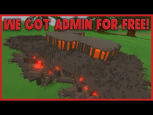 WE GOT ADMIN FOR FREE ON THIS UNTURNED SERVER! THEN GOT BANNED!