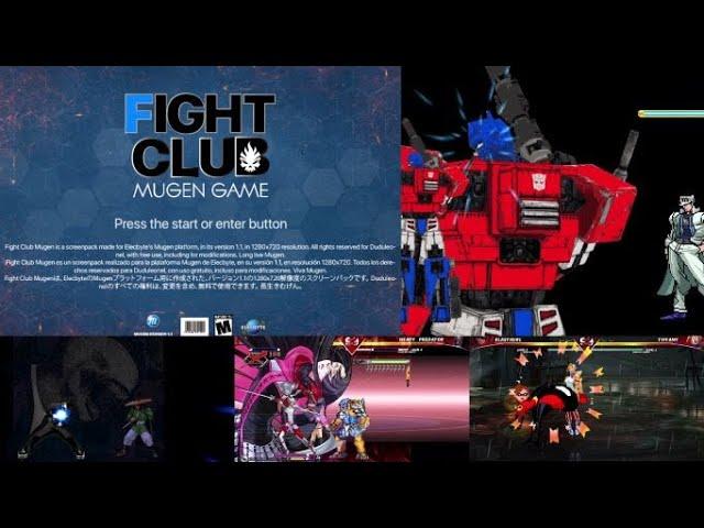 Fight Club Mugen 2.0 All Super Moves