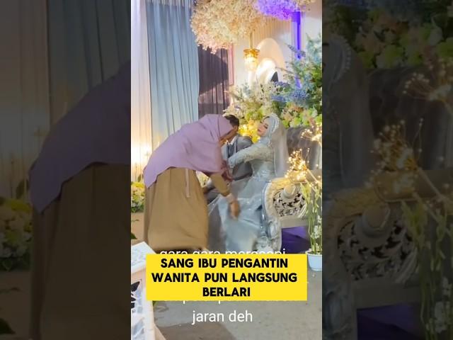 pengantin wanita kesurupan ‼️‼️ #kesurupan #pengantinviral #nikah #manten #pengantin #shorts