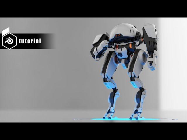 blender 3.0   combat robot  modeling, rigging, animation