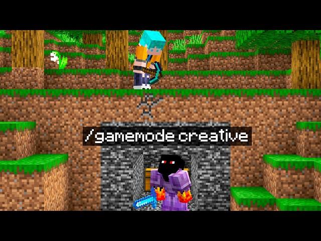 PLAYER COM CRIATIVO vs CAÇADOR no MINECRAFT