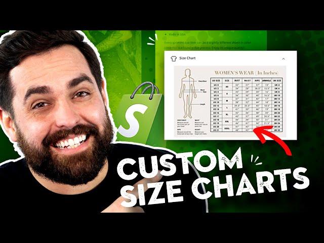 How To Add Size Charts To Your Shopify Product Page NO APP NEEDED !!