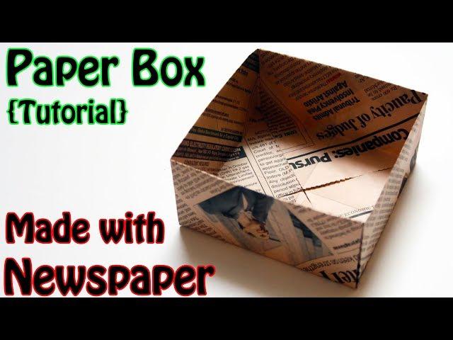 How to make a Paper Box with Newspaper | PAPER BOX | easy | Tutorial