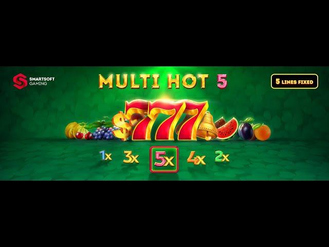 Multi Hot 5 - new slot game from Smartsoft Gaming. Best mathematics for high bets play!