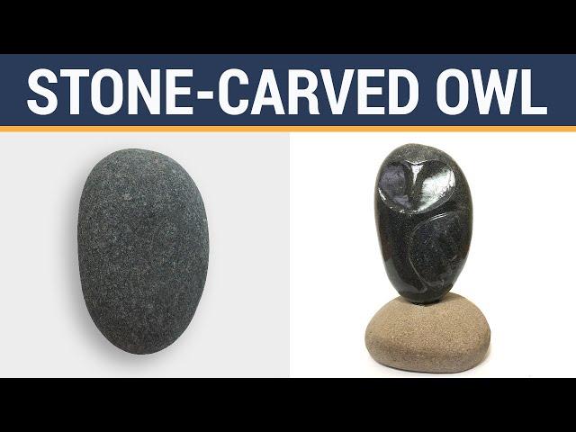 Carving An Owl from A River Stone