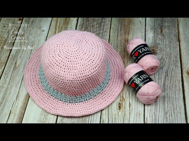 Crochet Easy Summer Bucket Hat With A Perfect Round Circle