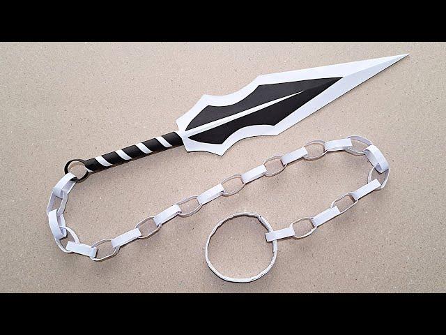 DIY - HOW TO MAKE SCORPION KUNAI FROM A4 PAPER - ( MORTAL KOMBAT )