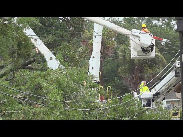 Widespread power outages in South Carolina due to Helene