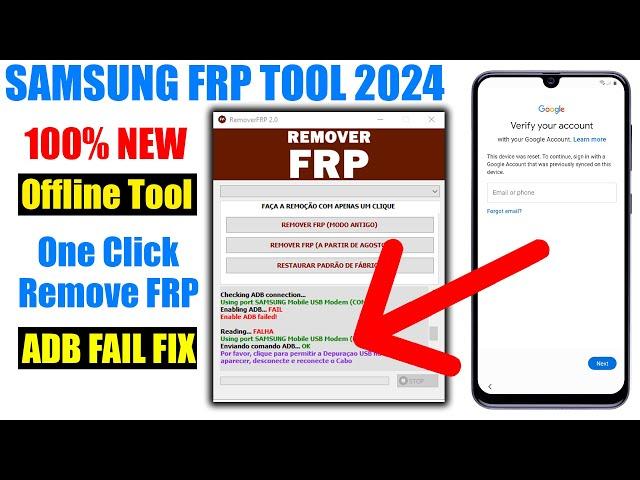 Samsung FRP Tool 2024 All Samsung Android 11 12 13 FRP Bypass ADB Enable Failed No *#0*#