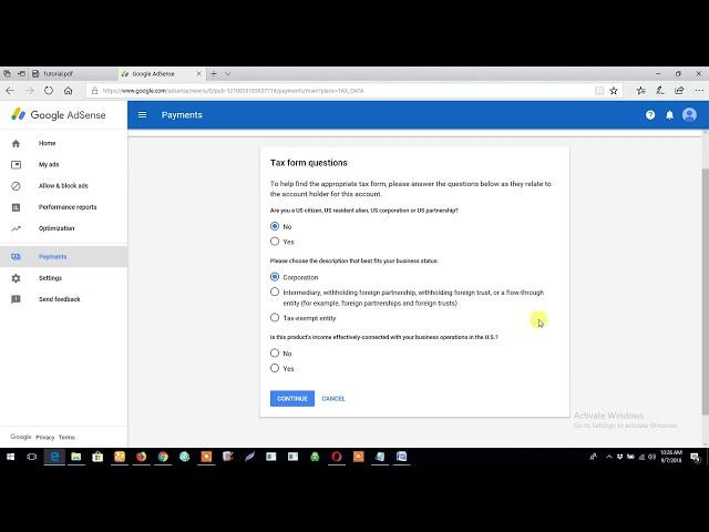 How To Submit W9 Tax Info For USA Google Adsense Verification 2021 Working Method