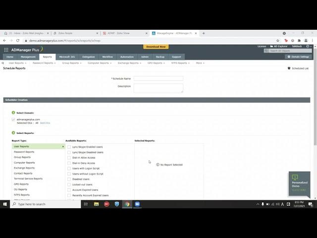 ManageEngine ADManager Plus product demo