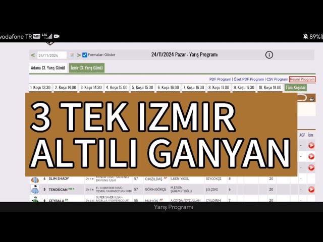 24 Kasım 2024 Pazar İzmir at yarışı tahminleri İzmir altılı ganyan tahminleri | Oğulcan Karaca