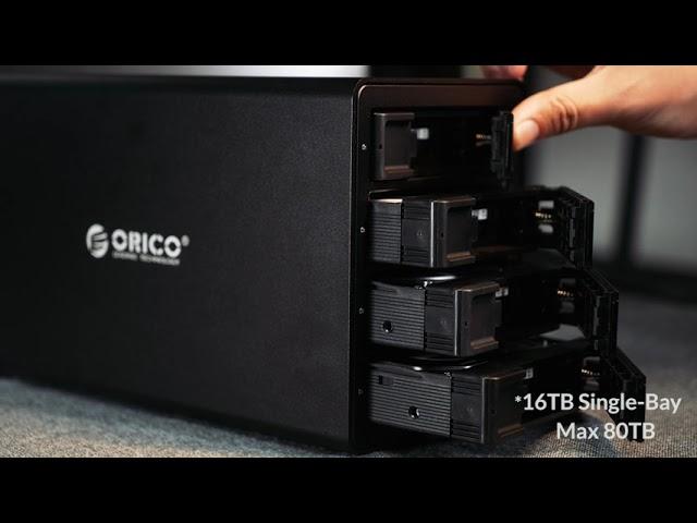 ORICO 5 Bay Hard Drive Enclosure Type C USB3.1 Gen2 (10Gbps) Support Daisy Chain