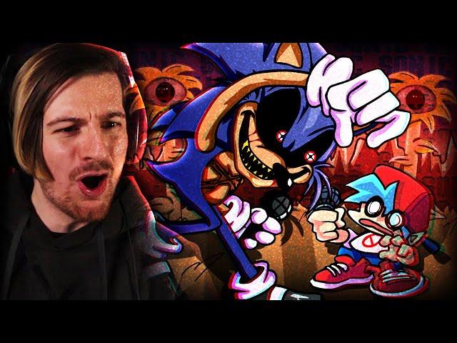 SO I FACED DOWN WITH SONIC.EXE IN FNF & HE IS CRAZY. | Friday Night Funkin'