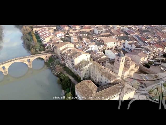 Puente la Reina a vista de Drone