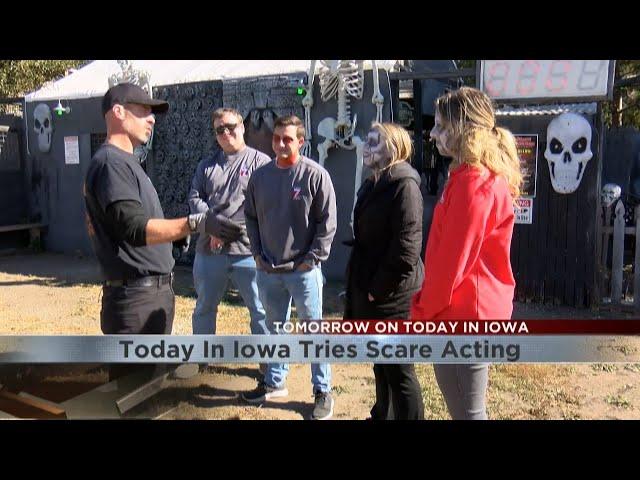 KWWL PREVIEW: Today in Iowa crew tries scare acting