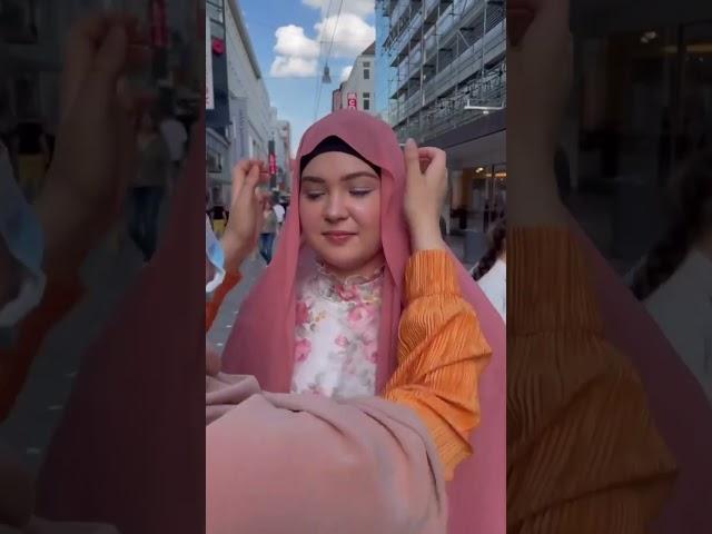 Try hijab transformation in public#muslimah #abaya #trending #youtubeshorts #viral #abayacollection