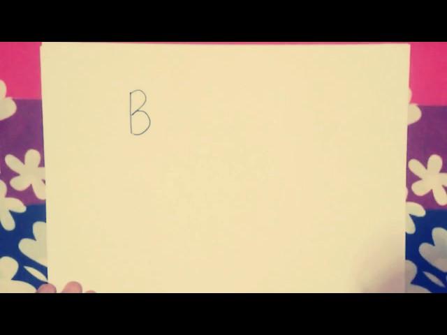 Draw With Alphabets(Rabbit,Birds and Butterfly) --Alphabet B ( For Kids )