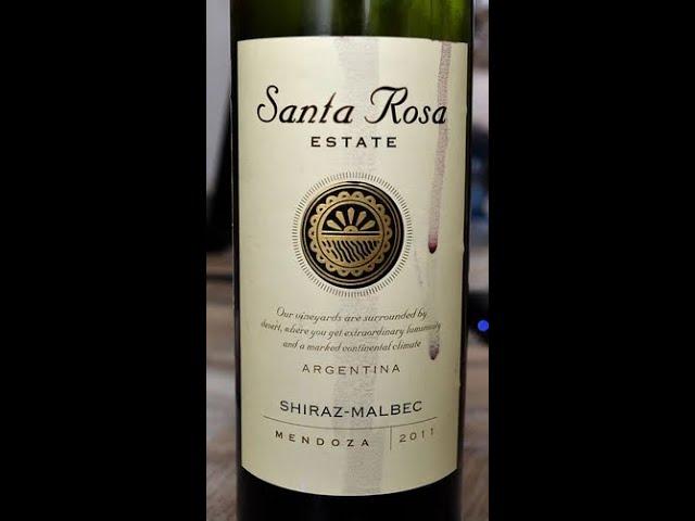 Аргентинское красное вино. SANTA ROSA ESTATE SHIRAZ MALBEC. Вполне съедобное вино.