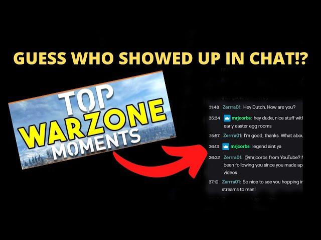 MrJCorbs, Creator of Top Warzone Moments, came through and supported the Stream!