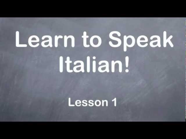 Learn to Speak Italian - Learn Italian Online Free