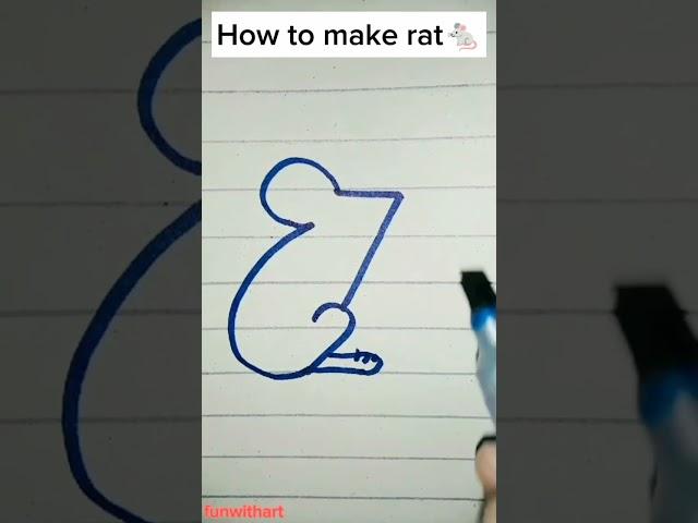 How to make rat #youtubeshorts #viralshort #viralvideo #funwithart