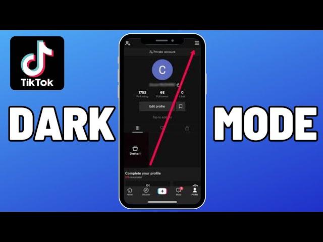 How to Enable Dark Mode on  TikTok | TikTok Dark Mode 2023