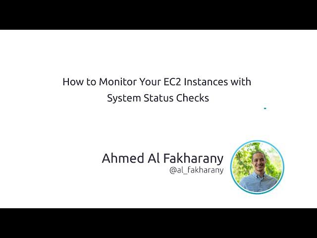 How to Monitor your EC2 Instances with System Status Checks