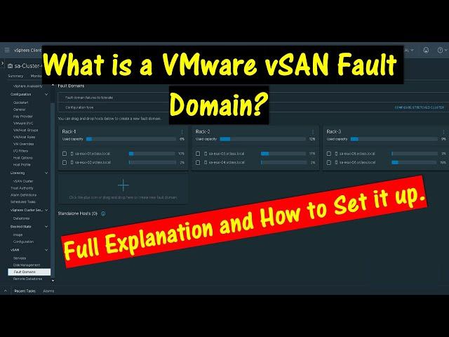 What is a VMware vSAN Fault Domain? \\ Full explanation and How to Set it up.