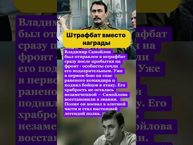 ШТРАФБАТ ВМЕСТО НАГРАДЫ: ТАК НАЧАЛСЯ БОЕВОЙ ПУТЬ САМУЙЛОВА #ссср #интересныефакты #история #россия