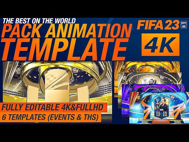 FIFA 23 PACK ANIMATION TEMPLATE GFX - FULLY EDITABLE (4K)