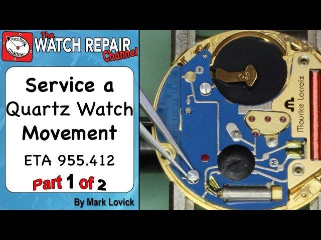 How to service a quartz movement. ETA 955 412. Watch repair tutorials