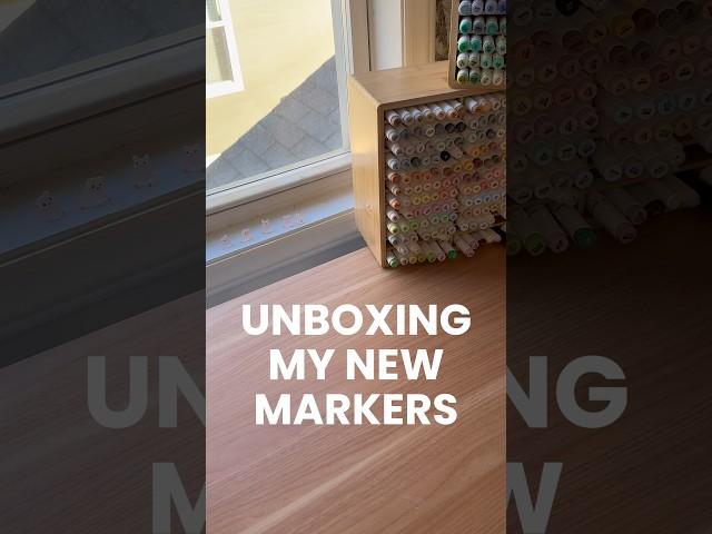 unboxing my wellokb markers ️ #unboxing #unboxingasmr #asmrsounds #asmrvideo #artsupplies