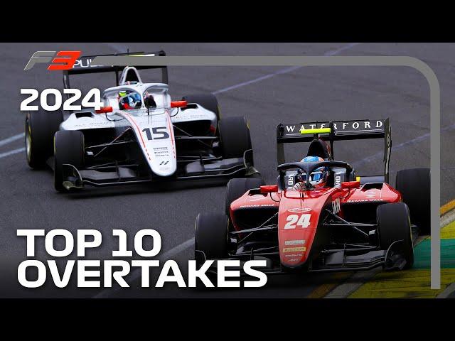 Top 10 Overtakes Of The 2024 F3 Season!