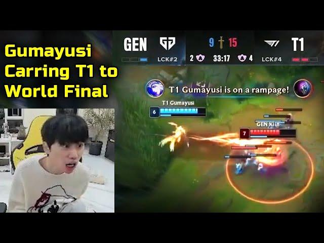 Doinb Reaction : T1 Wrecking GEN - Going to Worlds 2024 Final