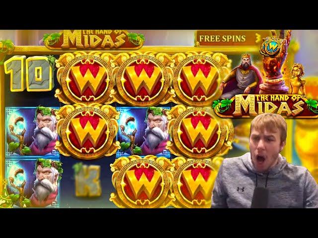 THE HAND OF MIDAS SLOT BONUSES WONT STOP PAYING!