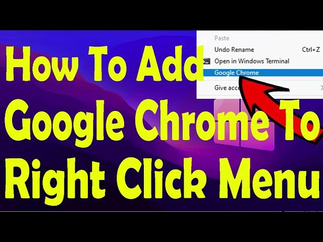 How To Add Program To Right Click Menu Windows 11