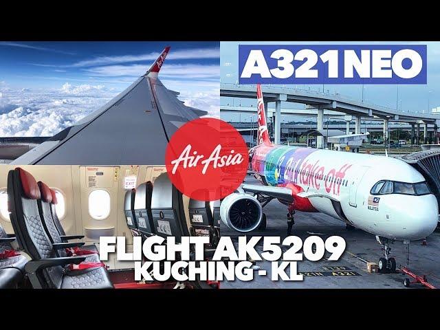 The First AIRASIA A321NEO Flight Review! 3, 2, 1, Take Off From Kuching to KL, Best Giler!