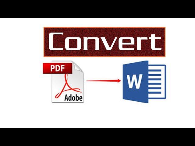 How To Convert PDF Files To Word Documents || How to Edit PDF File in MS Word