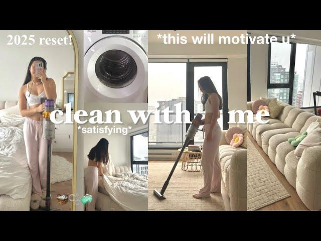 huge DEEP CLEAN & DECLUTTER  *motivation* 2025 RESET! satisfying & aesthetic vlog