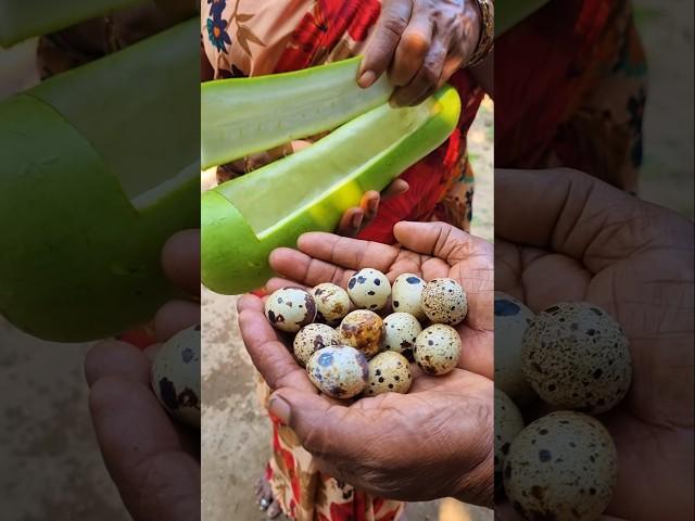 Quail Eggs Boiled in Bottle Gourd #shorts #egg #bottlegourd #quail