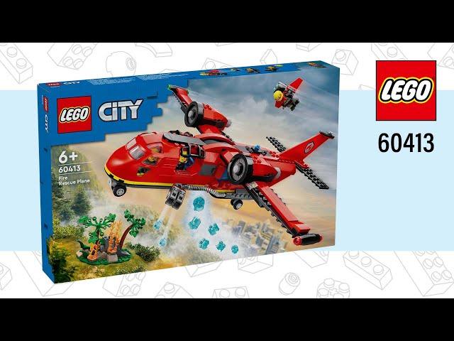 LEGO® City Fire Rescue Plane (60413)[478 pcs] Speed Build @TopBrickBuilderLite