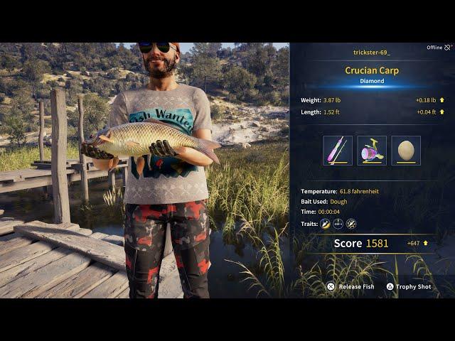 Call of the Wild: The Angler_Spain daily challenges {wed} + PB diamond crucian carp