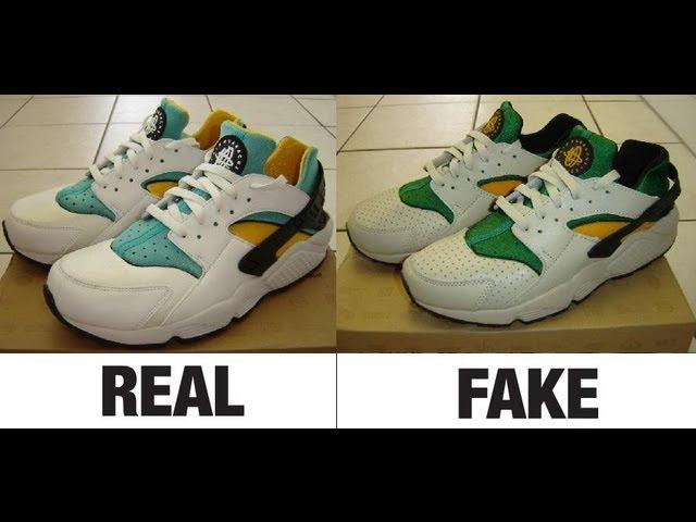 How To Spot Fake Nike Air Huarache Trainers. Real vs Fake Comparison.