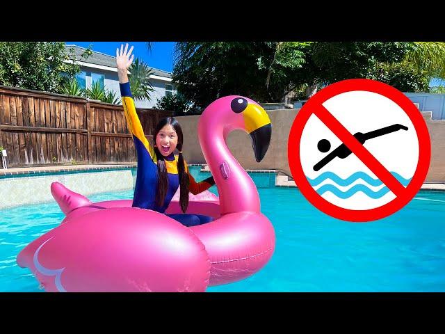 Wendy and Emma Learn Important Safety Pool Rules for Children