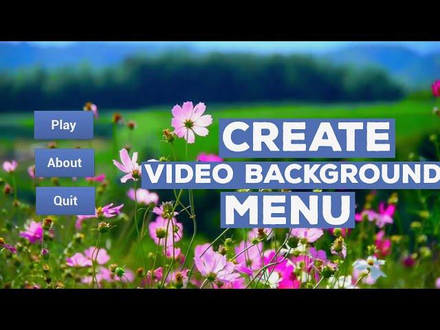 UE4: Create video background menu in unreal engine