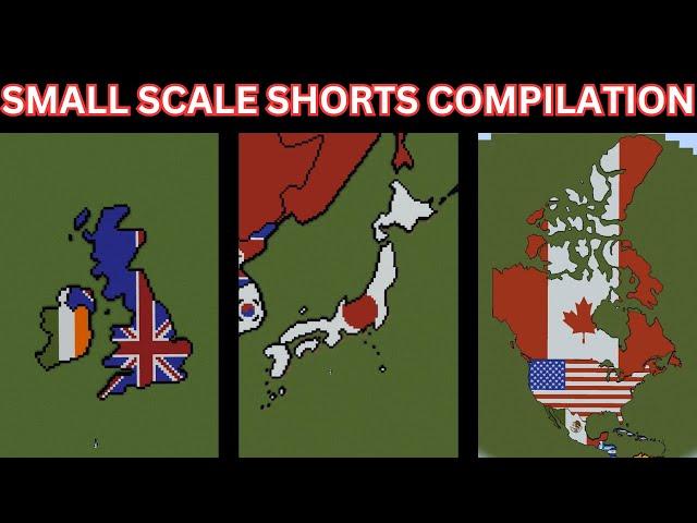 Minecraft Small Scale World Flag Map Shorts Compilation