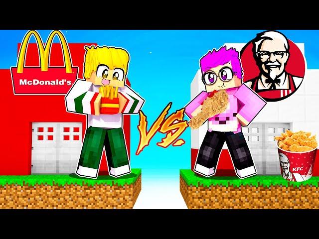 MINECRAFT McDONALDS BASE vs. KFC BASE CHALLENGE!  (WHICH RESTARAUNT IS BEST?!)