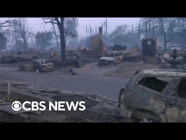 Videos show neighborhoods ravaged by California wildfires