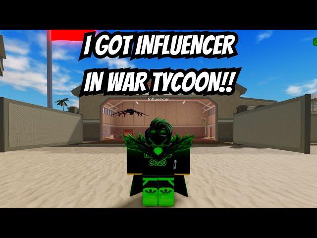 INFLUENCER PERKS IN WAR TYCOON